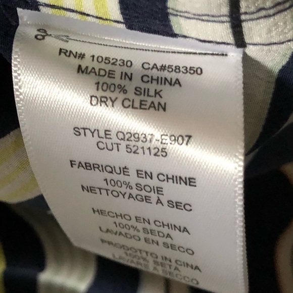 Equipment Blue Striped Silk Shirt Dress Women’s L - Picture 7 of 7